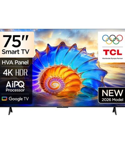 TCL 75V6D Google TV  4K  HDR10 WiFi5 BT5.2 Dolby Audio 15W 300X300