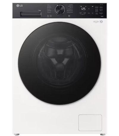(Promo) F2X5PYNY8.AGWQME3 8 KG 1200 RPM 85x60x46 Inverter Rotary Knob Add Wash LED Touch Display Black Tint door White+Black Panel