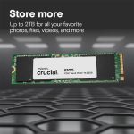 CRUCIAL PCIE G4 M.2 NVME 2TB E100 CT2000E100SSD8