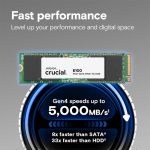 CRUCIAL PCIE G4 M.2 NVME 2TB E100 CT2000E100SSD8