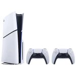 Playstation 5 Console Slim CD Version White E Chassis Two DualSense Wireless Controllers Bundle