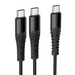 Hoco X123 Victory 2-in-1 charging cable(C to C+C)