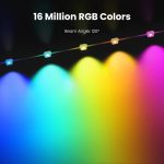 Moes WiFi Smart Eaves String LED Lights Outdoor IP67 Waterproof 1600 Million RGB Color 15M