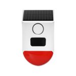 MOES Tuya WiFi Smart Siren Alarm Solar Powered Sound Light Human PIR Motion Sensor Waterproof Outdoor 120dB With Remote Control