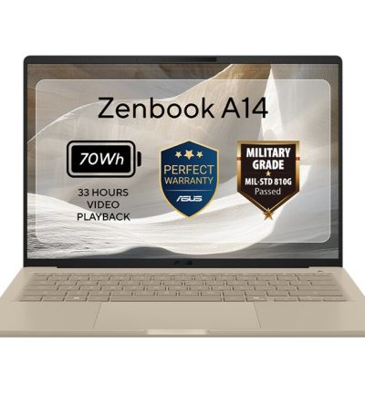 Zenbook A14  14''  OLED Snapdragon X2  Elite X2E88100  4.0GHz  32GB 1TB SSD Adreno iGPU  WIN 11 HOME Beige