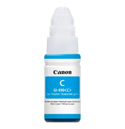 Canon GI-490 Cyan 70ml for PIXMA G1400, G2400, G3400, G4400 (7 000 pages)