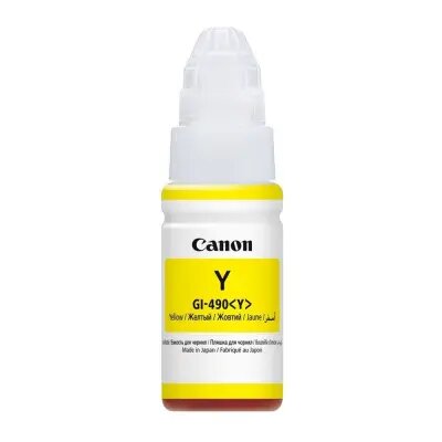 Canon GI-490 Yellow 70ml for PIXMA G1400, G2400, G3400, G4400 (7 000 pages)