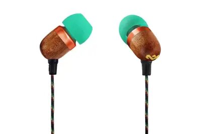 House of Marley EM-JE041-RAG  Smile Jamaica In-Ear Headphones With Remote And Microphone (RASTA)