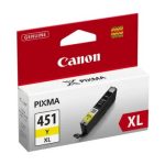 Canon CLI-451 XL Yellow for PIXMA IP7240, iP8740, iX6840, MG5440, MG5540, MG5640, MG6340, MG6440, MG6640, MG7140, MG7540, MX924