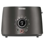 Sencor STS 6058BK Toaster, 2 slots for making two slices (length 135 mm), Premium metallic design, 9 toasting intensity levels, Power input: 1,000W, 2