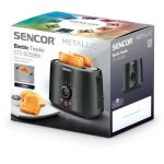 Sencor STS 6058BK Toaster, 2 slots for making two slices (length 135 mm), Premium metallic design, 9 toasting intensity levels, Power input: 1,000W, 2