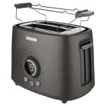 Sencor STS 6058BK Toaster, 2 slots for making two slices (length 135 mm), Premium metallic design, 9 toasting intensity levels, Power input: 1,000W, 2