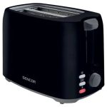Sencor STS 2607BK Toaster, 2 slots for making two slices, Three functions in one, Electronic timer, 7 toasting intensity levels, Power input: 750 W, 2