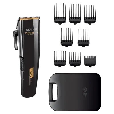 Sencor SHP 8400BK Hair Clipper, charge -2 h, Blade width 46 mm,Cleaning brush, 8 exchangeable height attachments, 174 × 52 × 32