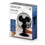 Sencor SFE 3011BK Desk Fan, 35 W, Diameter- 30 cm, 340 x 265 x 465mm, Black
