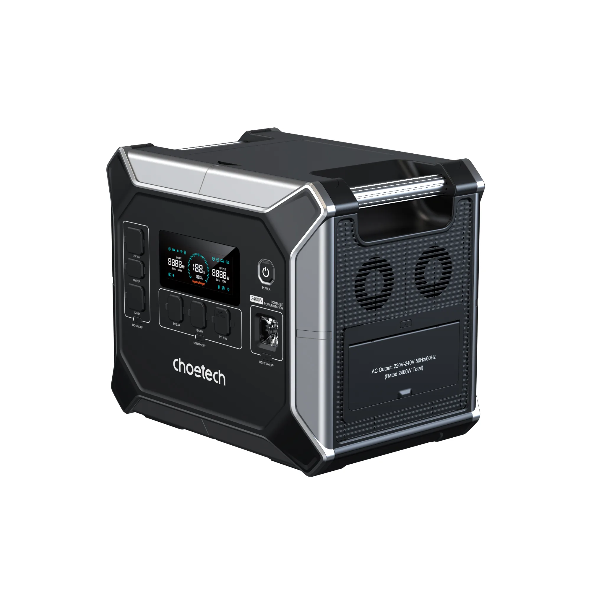 00-1-3.webp CHOETECH BS067 Ridge 2 Plus 2400W/2048Wh UPS Power Station - Image 1