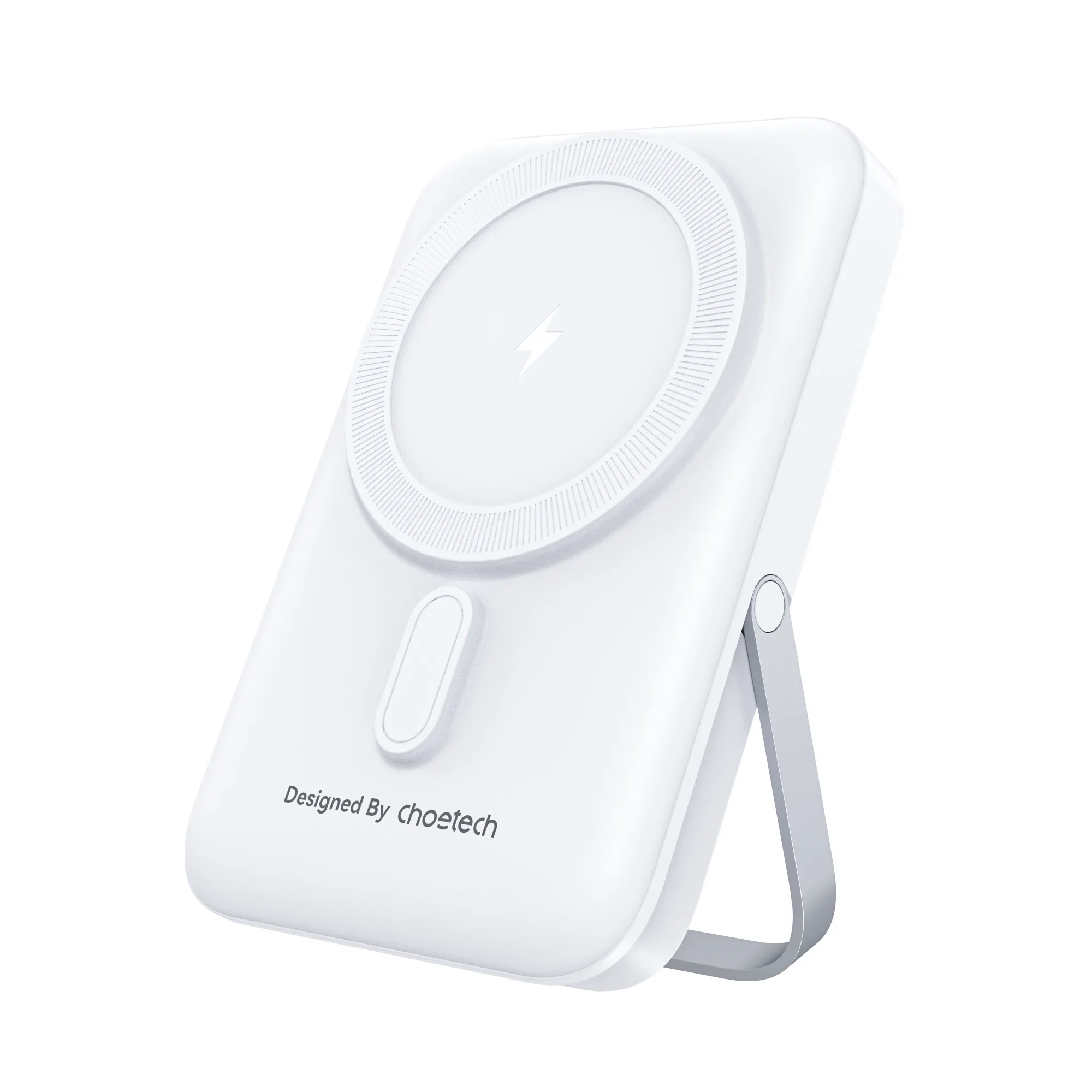 00-4-2.webp Choetech B743 10000mAh Magnetic Wireless PD20W Power Bank White - Image 1