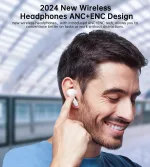 Choetech BH-T60 ENC+ANC TWS earphone With 4 Mics White - Image 3
