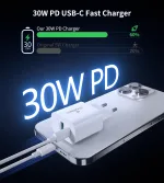 Choetech PD9009 PowiX PD30W wall Charger White - Image 2