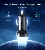 Choetech TC0005 C3.0 + PD20W 38W Car Charger - Image 2