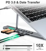 Choetech HUB-M48 7 in 1 HUB Laptop Stand - Image 3