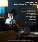 Choetech BS060 Dash 2 800W/512Wh — შავი - Image 3