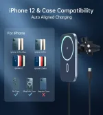 Choetech T200-F Magnetic 15W wireless car charger holder For Iphone 12 / 13 - Image 10