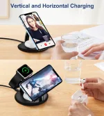 Choetech T587 15W  3 in 1 Holder Magnetic Wireless Charger for Iphone - Image 2