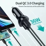 Choetech C0051-V5 36W QC 3.0 Dual USB-A Car Charger - Image 3