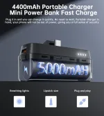 Choetech B740 PD20W 5 000 mAh Power Bank Black - Image 4