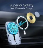 Choetech T200-F Magnetic 15W wireless car charger holder For Iphone 12 / 13 - Image 4