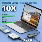 Choetech HUB-M19 7 in 1 USB-C to HDMI Multiport Adapter - Image 3