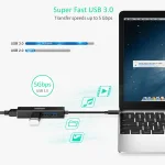Choetech HUB-U02 4-In-1 USB-C to RJ45 Adapter - Image 4