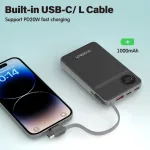 Choetech B695 10000mAh LED display Magnetic Wireless power bank - Image 3