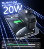 Choetech B740 PD20W 5 000 mAh Power Bank Black - Image 5