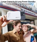 Choetech B743 10000mAh Magnetic Wireless PD20W Power Bank White - Image 4