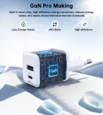 Choetech PD5012 NexGen Mini PD30W GAN A+C Wall Charger White - Image 4