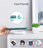 Choetech T550-F 15W Fast Wireless Charging Pad - Image 4
