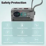 Choetech B695 10000mAh LED display Magnetic Wireless power bank - Image 4