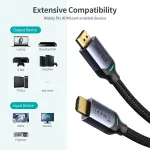 Choetech XHH01 8K HDMI to HDMI 2M 165Hz nylon Cable - Image 5