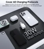 Choetech PD5012 NexGen Mini PD30W GAN A+C Wall Charger White - Image 5