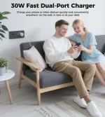 Choetech PD9009 PowiX PD30W wall Charger White - Image 7
