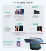 Choetech T570-S 2 In 1 Wireless 10W Charger, Phone + Watch - Image 5