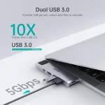 Choetech HUB-M24 7-In-2 MacBook Pro/Air USB Adapter USB C Hub - Image 5