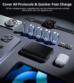 Choetech B743 10000mAh Magnetic Wireless PD20W Power Bank Black - Image 6