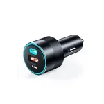 Choetech TC0011 130W Dual USB-C+ USB-A Fast Car Charger (Laptop Charger)