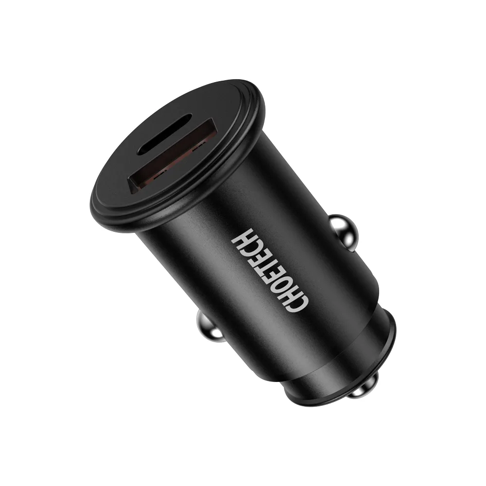 4-1-3.webp Choetech TC0006 Dual USB-A / USB-C PD3.0 30w Car Charger - Image 1