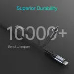 Choetech IP0039 1.2m type-c to lightening MFI nylon braid cable - Image 7