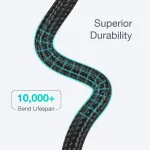 Choetech IP0039 1.2m type-c to lightening MFI nylon braid cable - Image 6