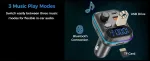 Choetech TCOO5O ZapUp Bluetooth FM (36W) — შავი - Image 4